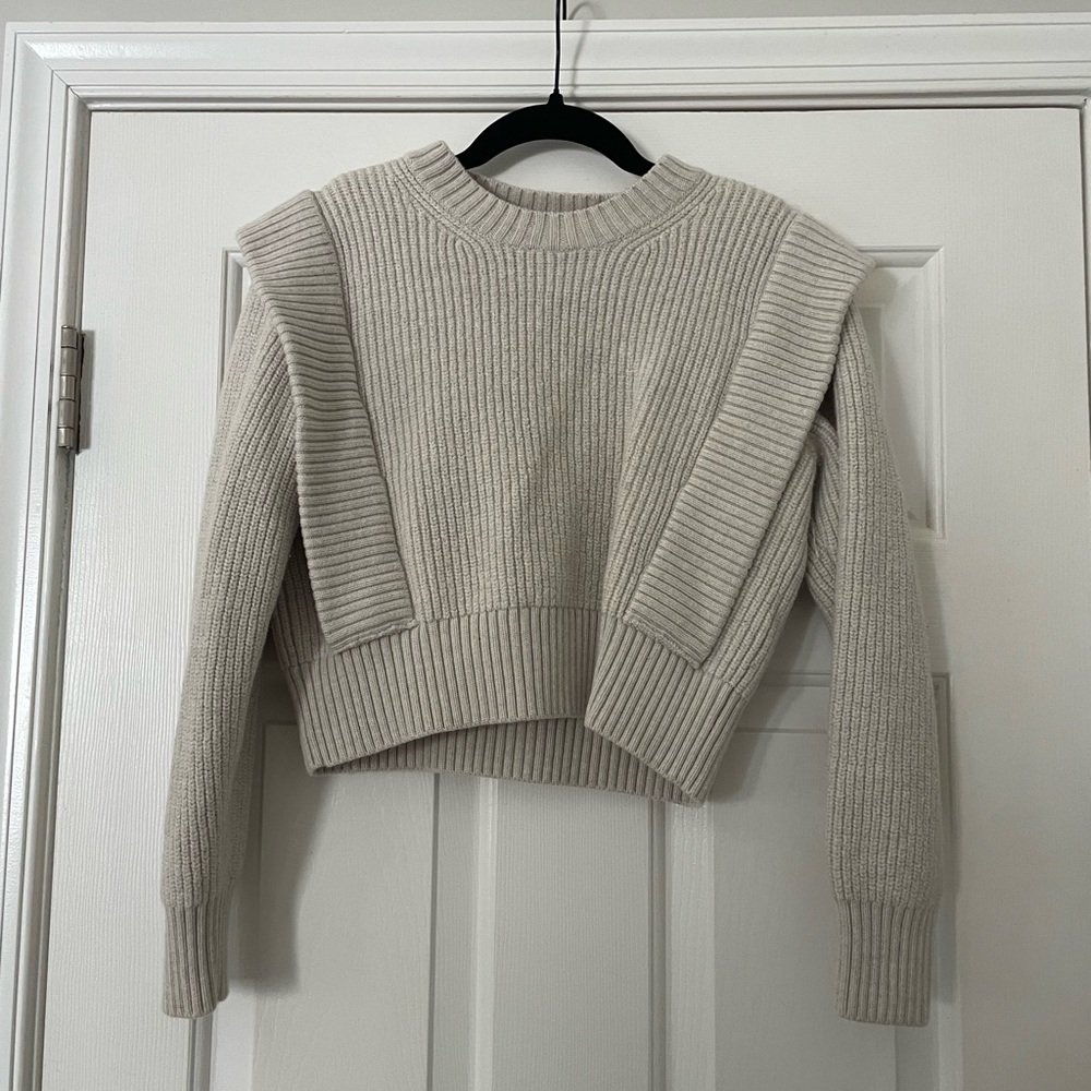 Cozy Cream Ribbed Marino Wool Sweater